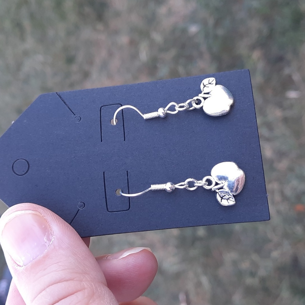 $๐ฒ$ Apple (Teacher) Dangle Earrings - Picture 2 of 2
